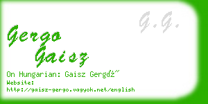 gergo gaisz business card